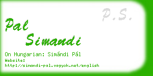 pal simandi business card